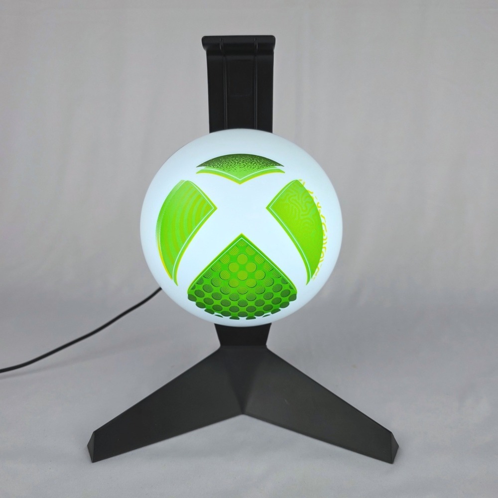 Paladone Xbox Logo Light Lamp‎ Black Base White Orb Green Accents Micro USB 9"